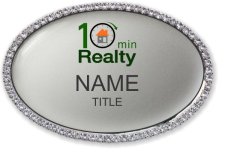 (image for) 10MinRealty Oval Bling Silver badge
