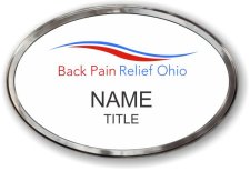 (image for) Back Pain Relief Ohio Oval Prestige Polished badge