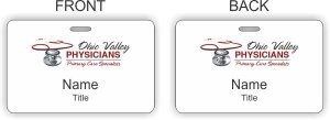 (image for) Ohio Valley Physicians ID Horizontal Double Sided badge