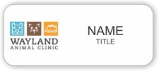 (image for) Wayland Animal Clinic Standard White badge