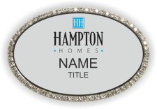 (image for) Hampton Homes Oval Bling Silver badge