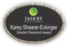 (image for) DeHoff Realtors Oval Bling Silver Other badge
