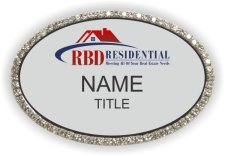(image for) RBD Residential Oval Bling Silver badge