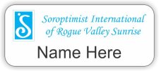 (image for) Soroptimist International of Rogue Valley Sunrise Standard White badge