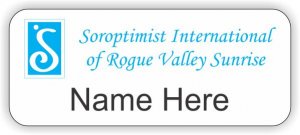 (image for) Soroptimist International of Rogue Valley Sunrise Standard White badge