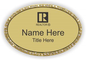 (image for) A-Z Real Estate Professionals Oval Bling Gold badge