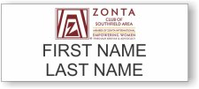 (image for) Zonta Club of Southfield Area Standard White Square Corner badge