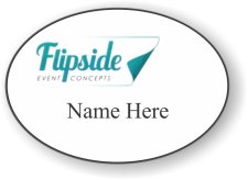 (image for) Flipside Event Concepts Oval White badge