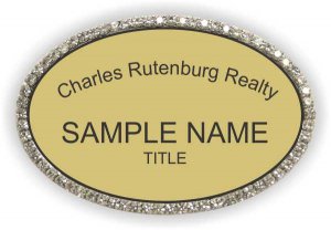 (image for) Charles Rutenberg Realty Oval Bling Silver Other badge