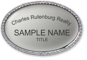 (image for) Charles Rutenberg Realty Oval Bling Silver badge