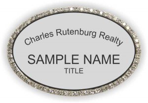 (image for) Charles Rutenberg Realty Oval Bling Silver badge