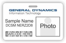 (image for) General Dynamics Information Technology Barcode ID Horizontal badge