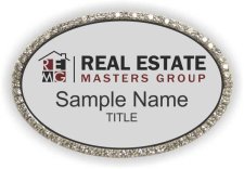 (image for) Real Estate Masters Group Oval Bling Silver badge