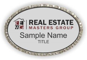 (image for) Real Estate Masters Group Oval Bling Silver badge