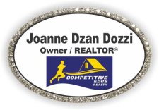 (image for) Competitive Edge Realty Oval Bling Silver Other badge