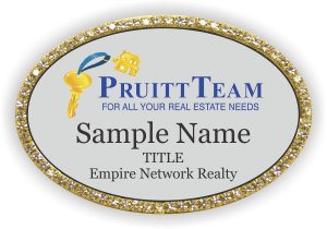 (image for) Pruitt Team Oval Bling Gold Other badge