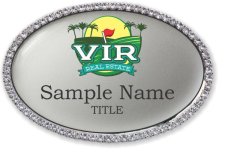 (image for) The VIR Group Oval Bling Silver badge