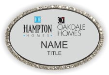 (image for) Hampton Homes | Oakdale Homes Oval Bling Silver badge