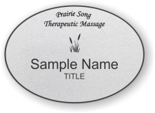 (image for) Prairie Song Therapeutic Massage Oval Silver badge