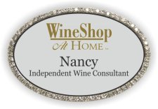 (image for) WineShop at Home Oval Bling Silver badge