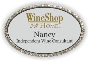 (image for) WineShop at Home Oval Bling Silver badge