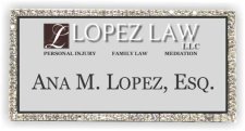 (image for) Lopez Law Bling Silver badge
