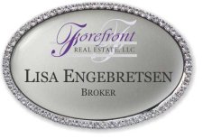 (image for) "Forefront Real Estate, LLC Oval Bling Silver Other badge"