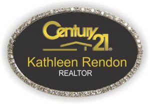 (image for) Century 21 Scott Myers Realtors Oval Bling Silver badge