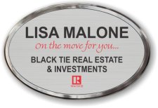 (image for) Black Tie Real Estate & Investments Oval Prestige Polished badge
