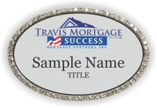 (image for) Travis Mortgage Oval Bling Silver badge