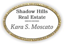 (image for) Shadow Hills Real Estate Oval Bling Gold Other badge