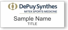 (image for) DePuy Synthes Mitek Sports Medicine Standard White Square Corner badge