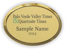(image for) Palo Verde Valley Times Oval Executive Gold badge