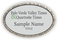 (image for) Palo Verde Valley Times Oval Bling Silver badge