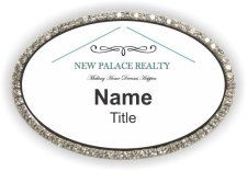 (image for) New Palace Realty Oval Bling Silver Other badge