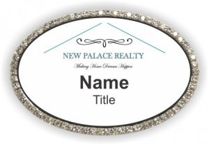 (image for) New Palace Realty Oval Bling Silver Other badge