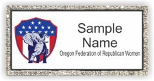 (image for) Oregon Federation of Republican Women Bling Silver badge