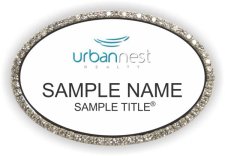 (image for) Urban Nest Oval Bling Silver Other badge