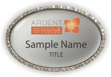 (image for) Ardent Hospice Oval Bling Silver badge