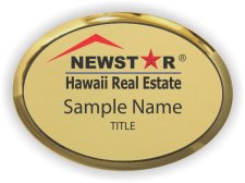 (image for) New Star Hawaii Real Estate Oval Executive Gold badge