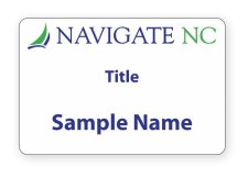 (image for) NAVIGATE NC Shaped White badge