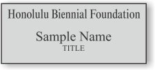 (image for) Honolulu Biennial Foundation Standard Silver Square Corner badge