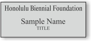 (image for) Honolulu Biennial Foundation Standard Silver Square Corner badge