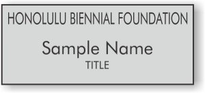 (image for) Honolulu Biennial Foundation Standard Silver Square Corner badge