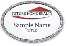 (image for) Future Home Realty Oval Bling Silver Other badge