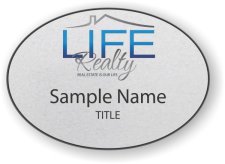 (image for) Life Realty Oval Silver badge