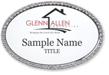 (image for) Glenn Allen Properties Oval Bling Silver Other badge