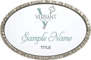 (image for) Versant Realty, Inc Oval Bling Silver Other badge