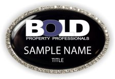 (image for) BOLD Property Professionals Oval Bling Silver badge