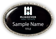 (image for) McKeever Real Estate Oval Bling Silver badge